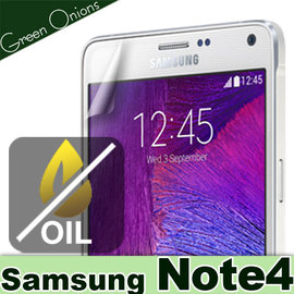 yardiX代理【美國Green Onions Oleophobic 抗油水保護貼--Samsung Galaxy Note 4 N910U款】疏油疏水 搭保護殼/保護套或觸控筆更佳