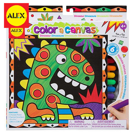 【美國ALEX】兒童著色畫布-點點龍 / 盒