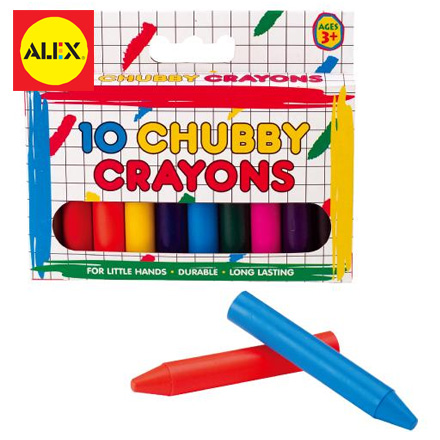 【美國ALEX】不沾手蠟筆(10色) / 盒