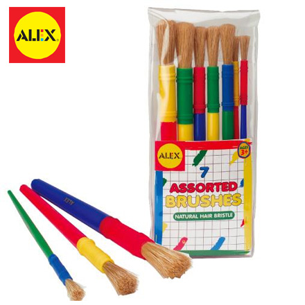 【美國ALEX】兒童專用水彩筆刷(7支) / 袋