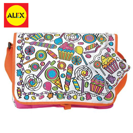 【美國ALEX】DIY彩繪側背包-糖果 / 組