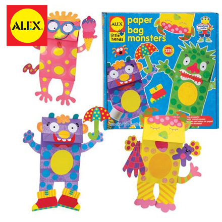 【美國ALEX】DIY怪獸紙袋玩偶 / 組