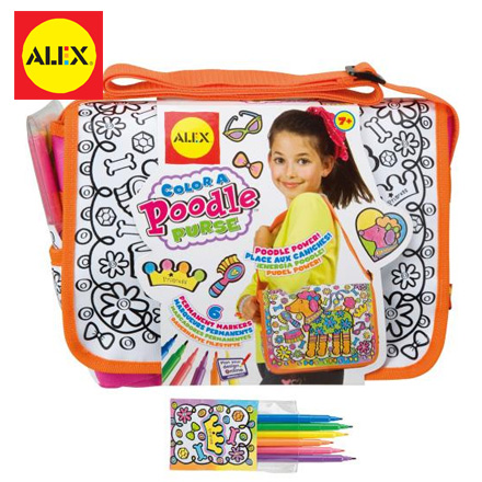 【美國ALEX】DIY彩繪側背包-貴賓狗 / 組