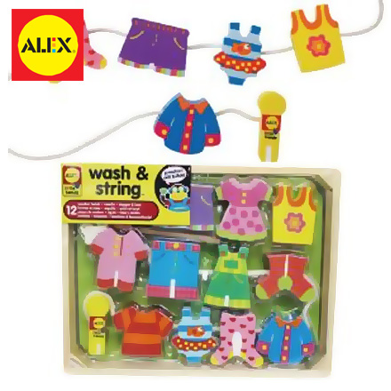 【美國ALEX】小手衣服穿線樂 / 盒