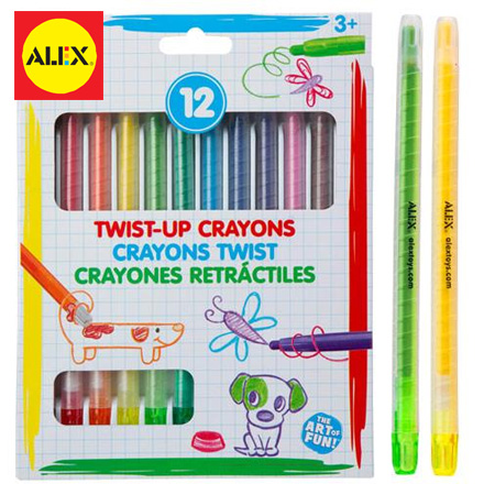 【美國ALEX】旋轉蠟筆(12色) / 盒