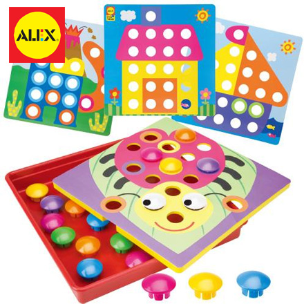 【美國ALEX】小手鈕扣拼拼樂 / 盒
