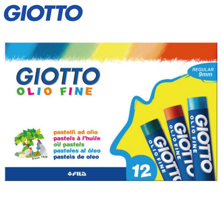 【義大利 GIOTTO】小學生粉蠟筆(12色) / 盒