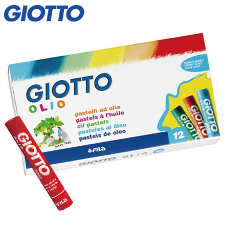 【義大利 GIOTTO】兒童粉蠟筆(12色) / 盒