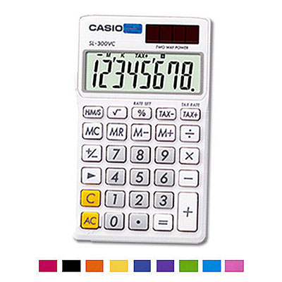 CASIO 卡西歐 SL-300NC 亮彩系列計算機 (顏色隨機出貨) / 台