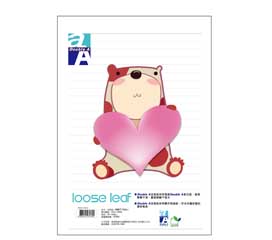 Double A  A5 設計師款活頁紙-隱藏不了的心 80張入/本(DALL14008)